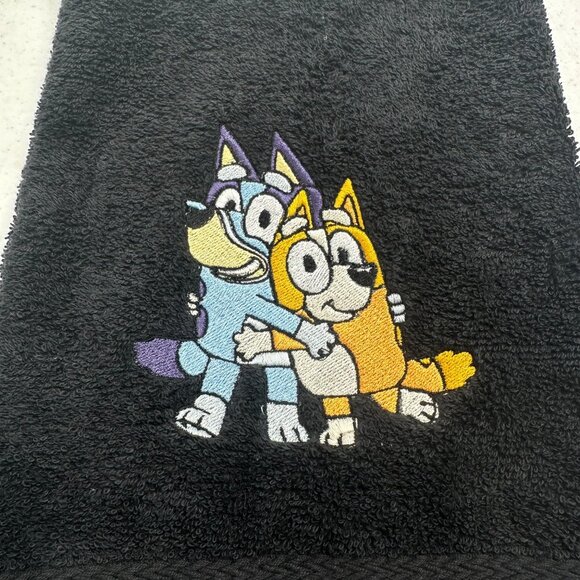 Bluey Towels Embroidered Hand Towel Set Cute Bingo Dog Sisters Bathroom Decor - Picture 7 of 7